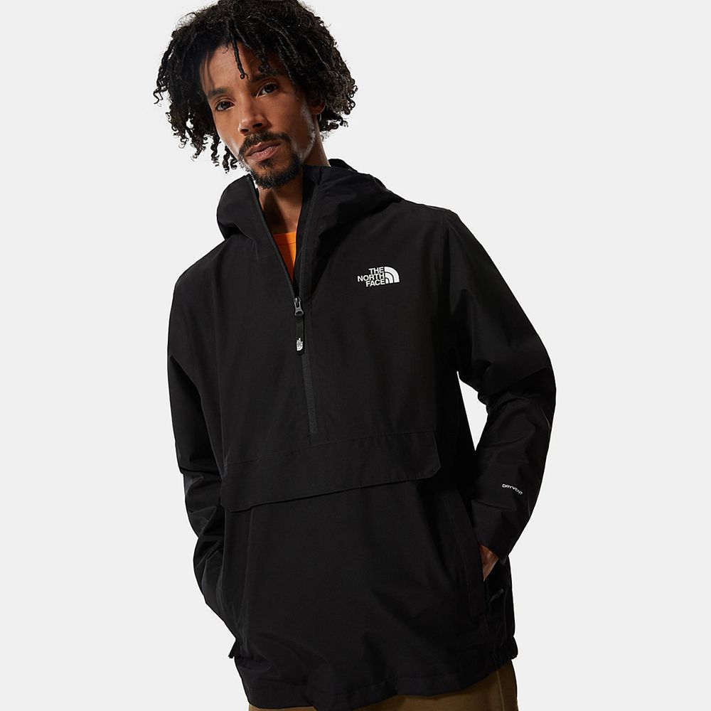 The North Face Rain Jacket Mens Australia - The North Face Waterproof Fanorak Black (MEV-067891)